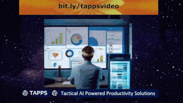 a man sits at a desk in front of a screen that says bit.ly/tapsvideo