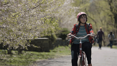 Always Wear A Helmet GIF - Hbogirls Girls Biking GIFs