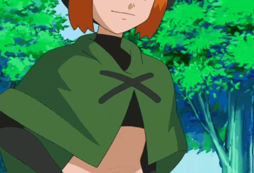 a cartoon character wearing a green cape with a black cross on it
