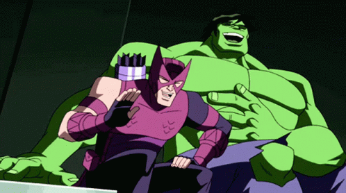 Hulk Hawkeye GIF - Hulk Hawkeye Laughing GIFs