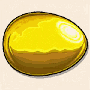 a cartoon drawing of a yellow egg on a white background