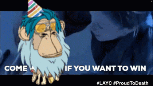 Layc Proud To Death GIF - Layc Proud To Death Lazy Ape Yacht Club GIFs