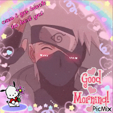 a picture of a cartoon character with the words good morning on the bottom