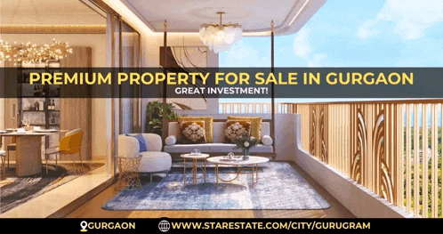 an advertisement for a property for sale in gurgaon