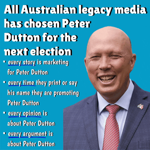 a man in a suit and tie is on a blue background that says all australian legacy media