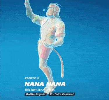 a man with a cat face is dancing in a video game called nana nana