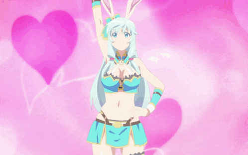 a girl with white hair and blue eyes is giving a wink
