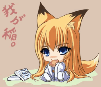 a drawing of a girl with a fox 's ears and a condom that says 3:00
