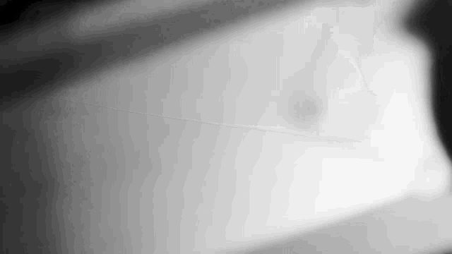 it is a black and white photo of a person 's torso .