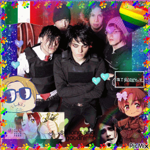a picture of a group of people with the words my chemical romance on the bottom
