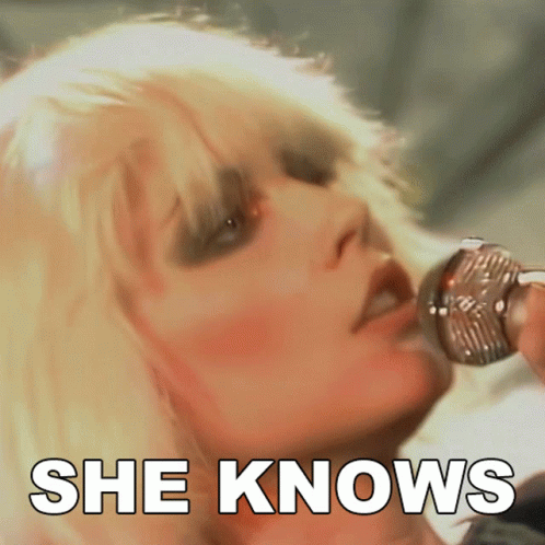 She Knows Debbie Harry GIF - She Knows Debbie Harry Blondie GIFs