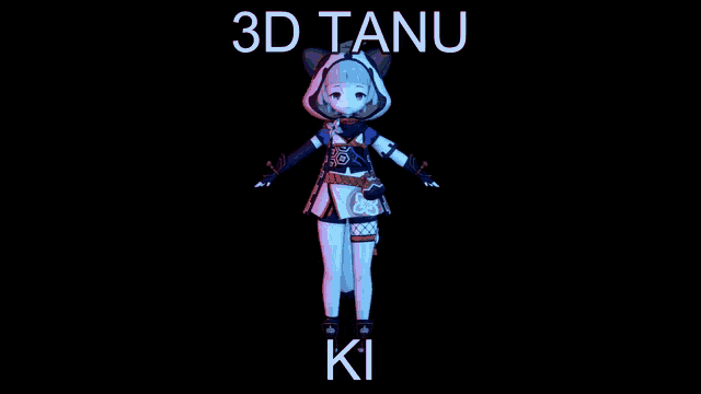 a 3d rendering of a cartoon character with the words 3d tanu ki above it