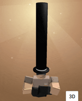 a 3d drawing of a person wearing a black top hat