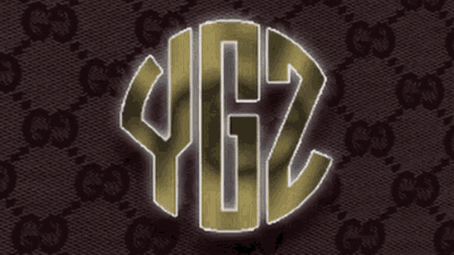 a monogram with the letters ygz on a gucci pattern