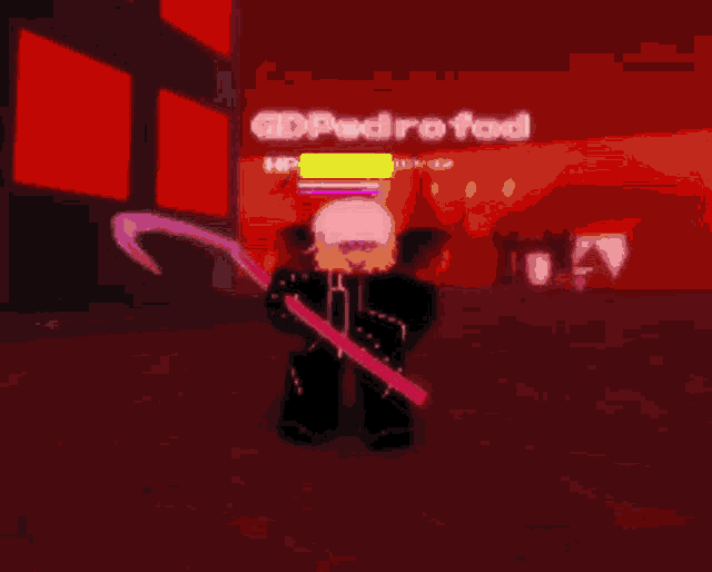 a video game character is being attacked by a monster named pedro fed