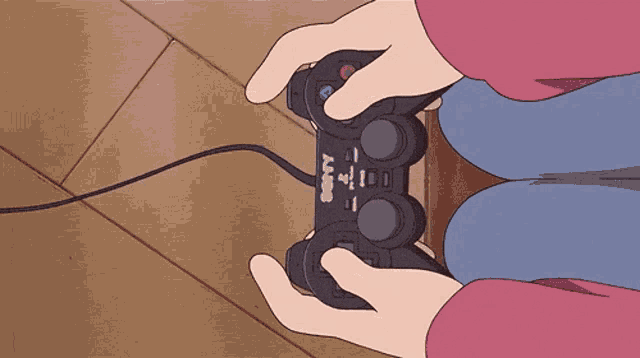 a person is playing a video game with a controller that says nintendo