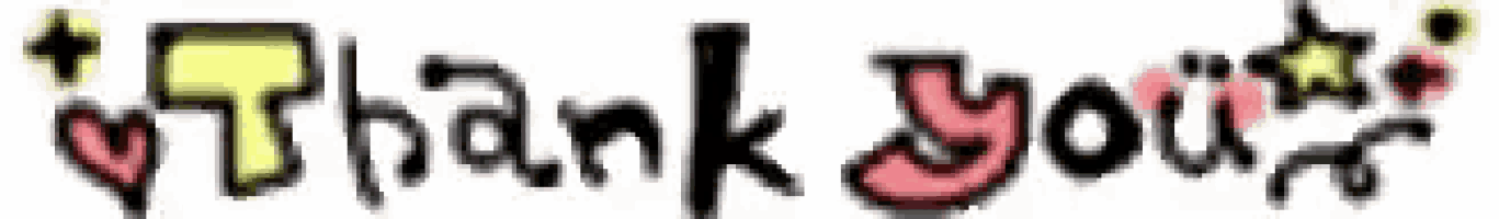 a blurred image of the words thank you with hearts and stars