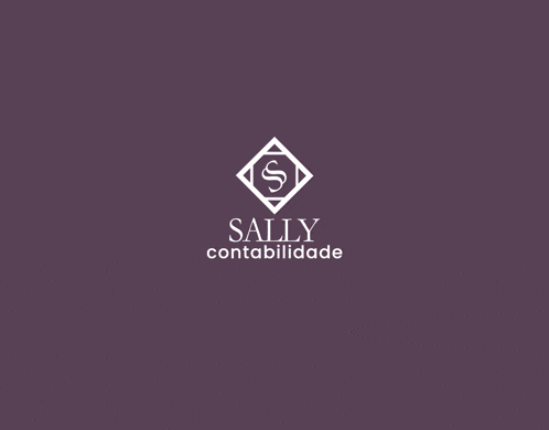 a logo for a company called sally contabilidade on a purple background