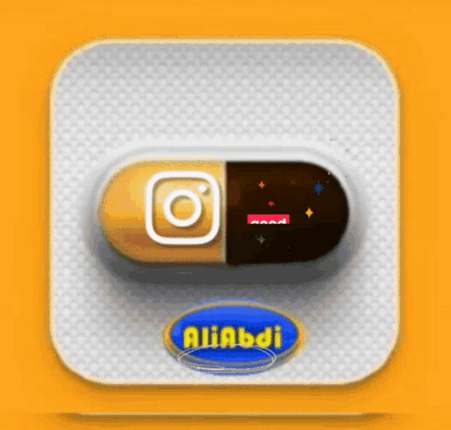 an app icon with the instagram logo and the name aliabdi on it