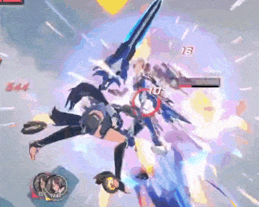 a video game character is being attacked by a giant robot and the number 13 is on the screen