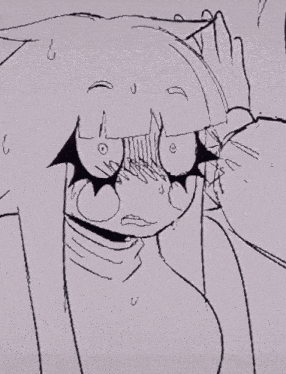 a black and white drawing of a girl with a choker around her neck