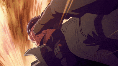 a man in a suit is being attacked by another man