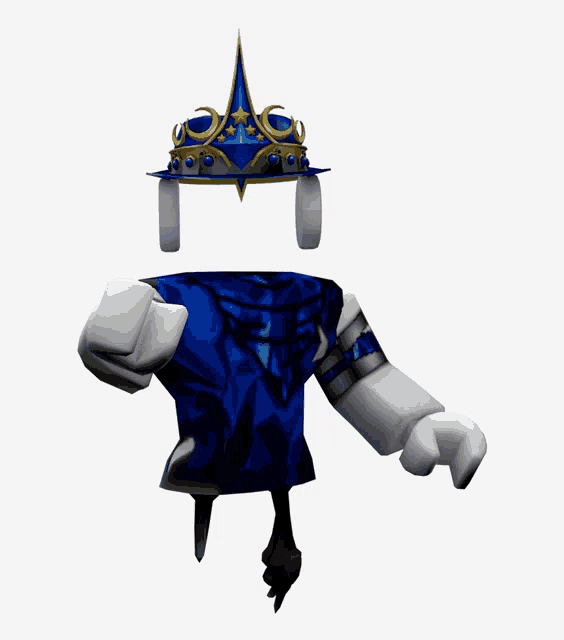 a cartoon character with a crown on his head