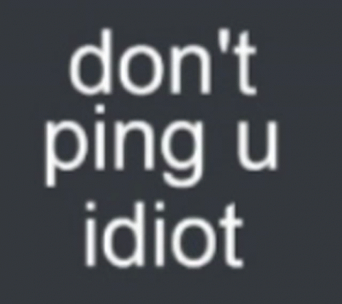 Dont Ping You Idiot GIF - Dont Ping You Idiot GIFs