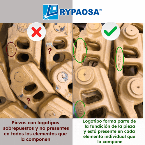 a picture of a rypaosa logo and a picture of pieces with logos