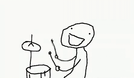 Drum Man Stickman GIF - Drum Man Stickman Happy GIFs