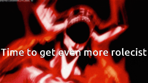 a red image with the words time to get even more rolecist