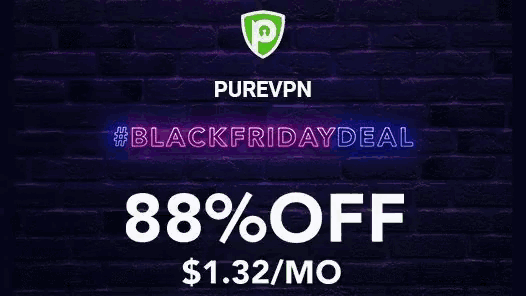purevpn is offering a black friday deal for $ 1.32 / month