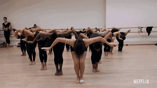 a netflix ad shows a group of dancers in a studio