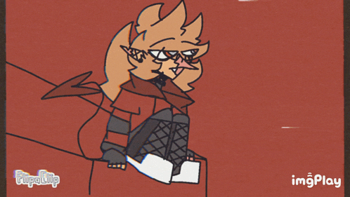 a drawing of a devil with a red background and the words imgplay on the bottom right