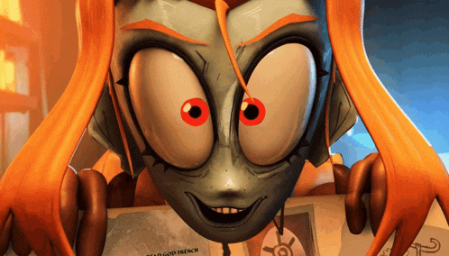a cartoon character is holding a piece of paper that says dead god french on it