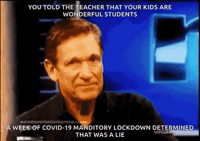 a man is talking about a week of covid-19 mandatory lockdown that was a lie