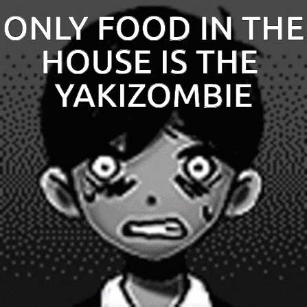 a poster that says only food in the house is the yakzombie