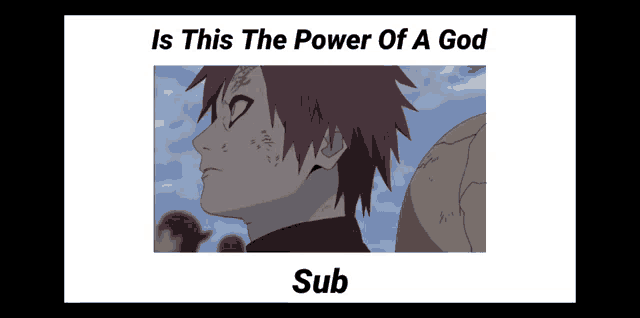 a picture of a person with the words is this the power of a god