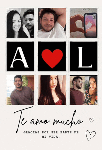a collage of photos with the letters a and l on them