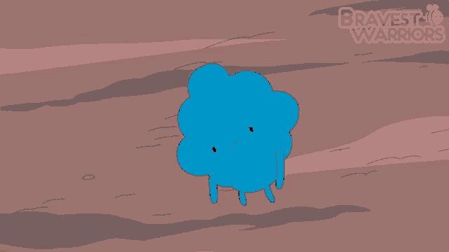 a cartoon drawing of a cloud with the words bravest warriors written on the bottom