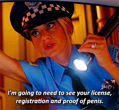 Role-playing GIF - Happy Endings Jane Police GIFs