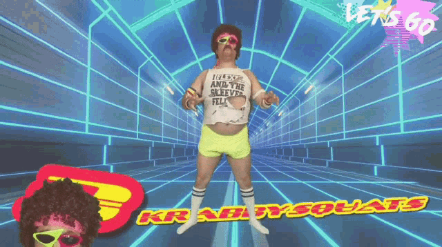 a man in a t-shirt that says just and the sleeves fell