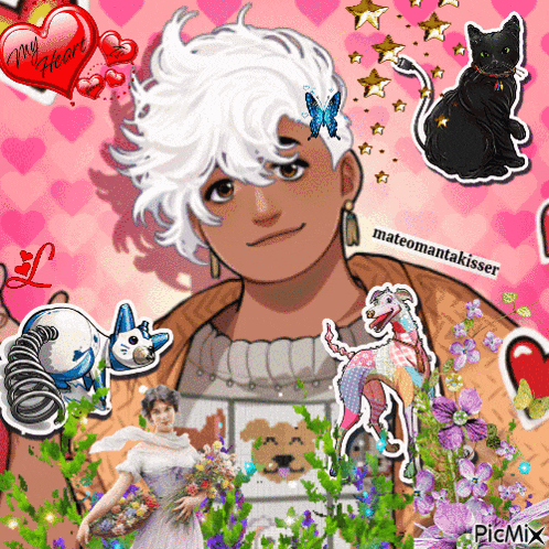 a picture of a girl with a butterfly in her hair with a heart that says my heart