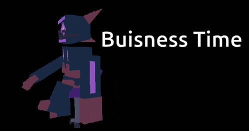 a computer generated image of a robot with the words business time below it