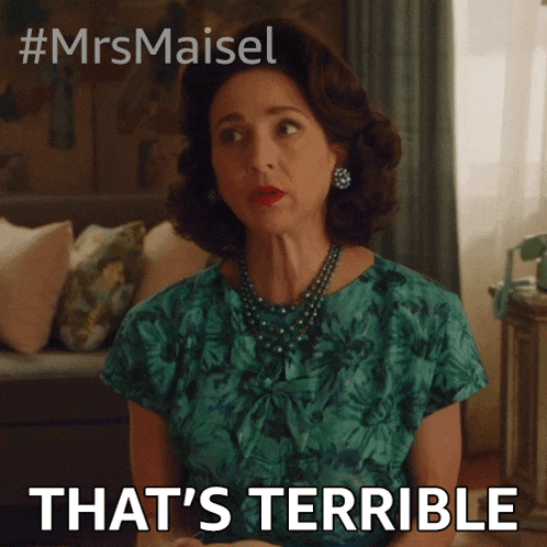 a woman in a green dress with the words that 's terrible on the bottom