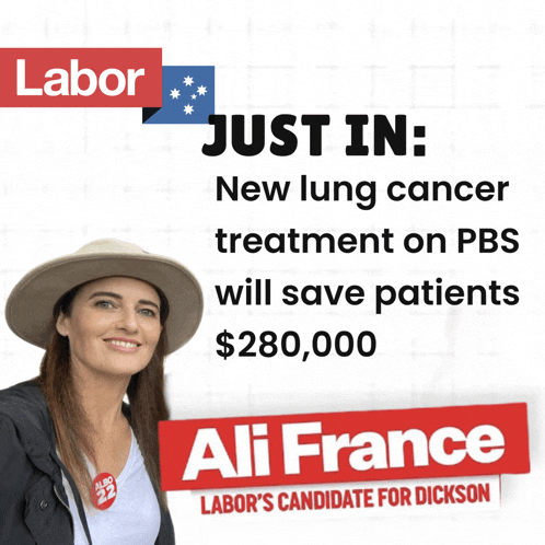 a woman wearing a hat and a sign that says ali france