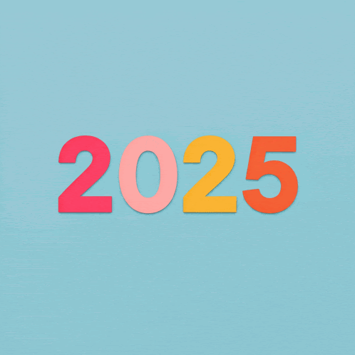 a blue background with the numbers 2025 cut out of it