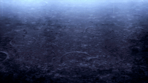 a dark blue background with a few circles in it