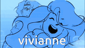 a cartoon drawing of a woman with the name vivianne on it
