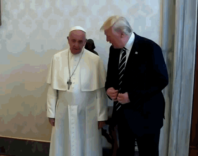 Donald Trump Pope Francis GIF - Donald Trump Pope Francis Rome Italy GIFs